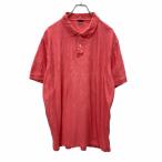 IZOD рубашка-поло с коротким рукавом XL размер I zodo вышивка половина кнопка розовый б/у одежда . America скупка t2406-3683