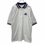 Majestic рубашка-поло с коротким рукавом XL размер majestic половина кнопка вышивка Lynn ga- белый б/у одежда . America скупка t2407-3408