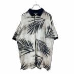 BOCA CLASSIC рубашка-поло с коротким рукавом L размер половина кнопка Lynn ga- общий рисунок бежевый хлопок б/у одежда . America скупка t2407-3677