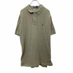 Polo Ralph Lauren рубашка-поло с коротким рукавом XL размер Polo Ralph Lauren вышивка половина кнопка зеленый б/у одежда . America скупка t2407-4030