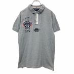 TOMMY HILFIGER рубашка-поло с коротким рукавом L размер Tommy Hilfiger половина кнопка тонкий Fit серый б/у одежда . America скупка t2407-4113