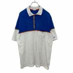 HOBIE рубашка-поло с коротким рукавом XL размер . карман половина кнопка голубой белый б/у одежда . America скупка t2408-3318