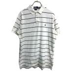 POLO RALPH LAUREN рубашка-поло с коротким рукавом XL размер Polo Ralph Lauren custom Fit белый окантовка б/у одежда . America скупка t2408-3455