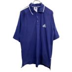 adidas рубашка-поло с коротким рукавом L размер Adidas темно-синий б/у одежда . America скупка t2408-3469