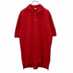  рубашка-поло с коротким рукавом L размер вышивка половина кнопка красный хлопок б/у одежда . America скупка t2408-3791