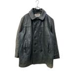 Schott レザーカーコート XLサイズ位 表記サイズ42 ショット アメリカ製 USA製 ブラック 古着卸 アメリカ仕入 t2503-3389