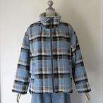 モコモコチェックスタンドカラージャケット（ディセット）