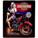 ハーレー ダビッドソン ブリキ看板 メタル プレート Harley Davidson Fixer Up Babe バイク アメリカン雑貨