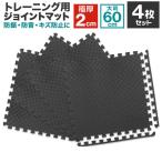 トレーニング用ジョイントマット 60cm 4枚セット  ホームジム 衝撃吸収 防音 防振 厚み2cm フロアマット エクササイズ用 ベンチプレス 筋トレ