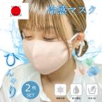 冷感 マスク 日本製 繰り返し エコ 安心 国内生産 洗える 接触冷感 吸汗速乾 おしゃれ 立体マスク 同色2枚セット ピンク ブルー グリーン