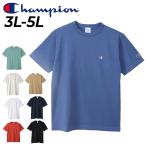 ショッピングチャンピオン tシャツ チャンピオン 半袖 Tシャツ メンズ 3L 4L 5L 大きいサイズ Champion ベーシック キングサイズ コットンT 無地 ワンポイントロゴ クルーネック /C3-X352L