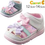 Yahoo! Yahoo!ショッピング(ヤフー ショッピング)ベビー サンダル スニーカー キッズスニーカー キャロット ベビーシューズ 子供靴 リボン/12cm-14cm/B59