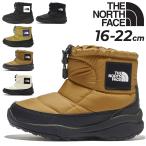 ノースフェイス キッズ ウィンターブーツ 16-22cm ショート丈 THE NORTH FACE ヌプシ ブーティ ロゴショート 子供靴 スノーブーツ 保温 中わた はっ水 /NFJ52280