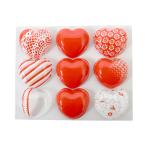 【冷蔵便】転写モールドハート（レッド） / 1枚 富澤商店 公式