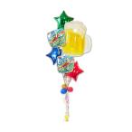 敬老の日　還暦　誕生日　ビールで乾杯グランパラブユースクエア６バルーンセット(179F8)　
