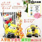ミニオンズ 文房具 入学 合格 卒業 お祝い バルーン電報 誕生日 プレゼント ミニオンズボーダー＆えんぴつ12本＆花束付きミニバルーン＆3点ギフト