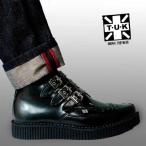T.U.K.ユーロ・ストリート系には必須の厚底ゴム製ソールのクリーパー,革靴,シューズ,ロック,アンクル　ブーツ