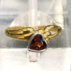 【USED】指輪　ガーネット　K18/Pt850　11.5号　2.7g　