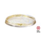 東洋佐々木ガラス グラッセ リバーシブルプレート240 金箔付き 46402G 大皿