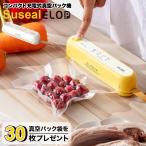 真空パック機 充電式コードレス スシール Suseal FY-F02 【真空パック用袋30枚付！】 食品保存 圧縮 手のひらサイズ 保証期間6ヶ月 マグネット付