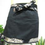 和柄　エプロン　唐獅子牡丹　花柄　百花繚乱　美人エプロン　ウエスト紐　ギャルソンヌ　レディース　フリーサイズ　台所　キッチン用品　ガーデニング