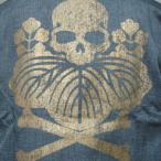 「金箔ドクロ紋」大きいサイズ　3L 4L メンズ　和柄　甚平　金箔押し　スカル　ゴールド　シルバー　夏【送料無料】