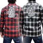 和柄Tシャツ 中厚手ワークチェックシャツ 大日如来!【LT1831】和柄ロンT 刺繍和柄長袖Ｔシャツ