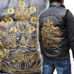 ショッピング和柄 【SALE】和柄ベスト 和柄中綿ベスト【BT201-1】千手観音  スカジャン 和柄ジャケット 和柄パーカー 特攻服 和柄メンズ絡繰魂ダウンベスト