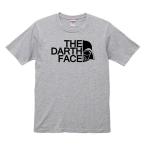 THE DARTH FACE ダースフェイス  おもしろTシャツ　パロディ　グレー