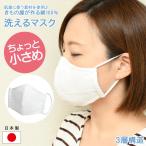 日本製  ちょっと小さめ 洗えるマスク  1P  3層構造   綿100％ ガーゼ 新モス メール便可 無地 布マスク 綿 白 年中 子供 ノンワイヤー msk-01-s