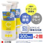 酵素洗顔 料 泡タイプ ビタミンC誘導体 300ml ×2個 ビタミンC 柑橘系の香り 毛穴ケア 日本製 FF対象