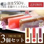 羊羹 ギフト ようかん ひとくち羊羹 45g×3個セット 練 栗 小倉 一口水羊羹 詰め合わせ ミニようかん こしあん 送料無料