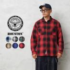 HOUSTON ヒューストン 41049 OMBRE CHECK VIYELLA SHIRT オンブレ―チェック ビエラ シャツ フランネルシャツ ネルシャツ アメカジ ワーク ブランド【R】
