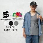 JACKSON MATISSE Jackson Matiz JM26SSF003 FRUIT OF THE LOOM×JM Underwear 3P упаковка ребра майка сотрудничество [ купон объект вне ][T]