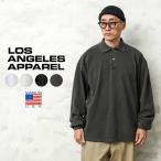 LOS ANGELES APPAREL Los Angeles одежда L-18417GDga- men to большой длинный рукав рубашка-поло MADE IN USA длинный рукав American Casual бренд [ купон объект вне ][T]