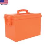 Hayes社製 米軍納入アーモボックス ORANGE Large MADE IN USA ヘイズ 収納 家具 インテリア ミリタリー 弾薬箱 工具箱 DIY お洒落 オシャレ【T】