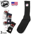 RAILROAD SOCK レイルロードソック MADE IN USA クルーワークソックス 3足組 フリーサイズ メンズ 靴下 ブランド【T】