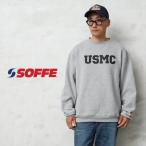 SOFFEsofi-9300-00060 U.S.M.C. OFFICIAL LICENSE вырез лодочкой спортивная фуфайка милитари принт обратная сторона ворсистый American Casual [ купон объект вне ][I]