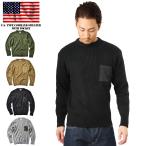 ショッピングミリタリー 新品 米軍TYPE コマンドセーター ポケット付き メンズ ニット 無地 ミリタリーセーター【T】