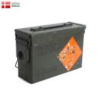  оригинал USED Дания армия SMALL AMMO CAN Anne mo box . лекарство коробка a-mo box Anne mo жестяная банка милитари место хранения мебель интерьер Vintage [ купон объект вне ][T]