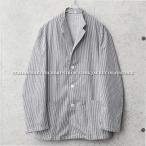 実物 新品 デッドストック イタリア海軍 ヒッコリーストライプ コックジャケット ミリタリージャケット アウター シェフジャケット【クーポン対象外】【I】