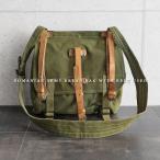  the truth thing USED Roo mania army VINTAGE bread bag leather strap equipped shoulder bag military army mono [ coupon object out ][I]