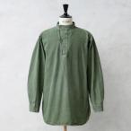 実物 USED スウェーデン軍 M-55 スタンドカラー プルオーバーシャツ グリーン 初期型 メンズ ミリタリーシャツ ビンテージ 軍モノ【クーポン対象外】【I】