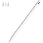 Ciscle iPad タッチペン 2024年 最新改良 ホワイト ワイヤレス充電 アップルペンシル スタイラスペン Type-C 磁気吸着充電 apple 傾き感知 バッテリー残量表示