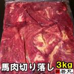 ショッピング馬刺し 馬肉 切り落し 3kg 〔1kg×3パック〕 板状だから冷凍庫にスッキリ収納 馬ガッキ煮 すじ煮込み すじ スジ 切り落とし 切落し 切落とし 馬 ペット用 馬肉 ペット