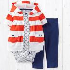 Carter's お出かけ3点セット 1歳 9ヶ月 男の子 9mon 12mon 70cm 75cm 12ヵ月 カーターズ ボディースーツ レギンス 半袖パーカー ネイビー