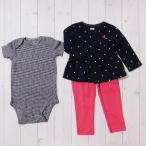 Carter's お出かけ3点セット 1歳 女の子 12ヵ月 12mon 75cm カーターズ ボディースーツ レギンス カーディガン ネイビー