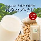 ソイプロテイン 乳化剤 無添加 大豆 植物性 プロテイン 400g 人工甘味料不使用 初心者 お試し 女性 美容 高たんぱく ポイント消化