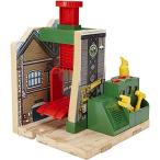 Fisher-Price Thomas the Train Wooden Railway Steamworks Lift and Repair Train Set