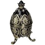 Design Toscano Alexander Palace Faberge-Style Nevsky Enameled Egg in Rich Ebony